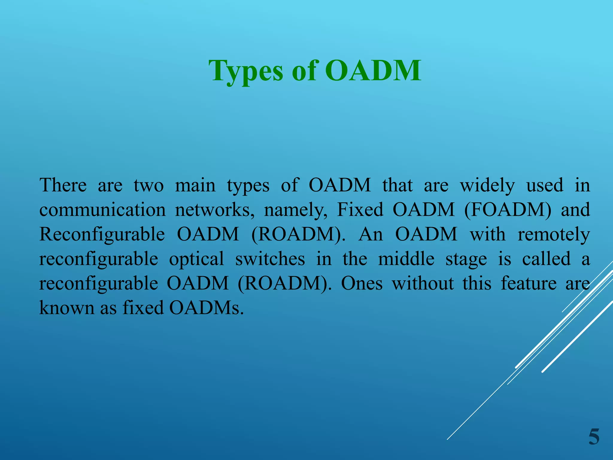 Optical add drop multiplexer in Optical Fiber Communication | PPTX ...