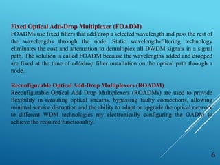 Optical add drop multiplexer in Optical Fiber Communication | PPTX ...