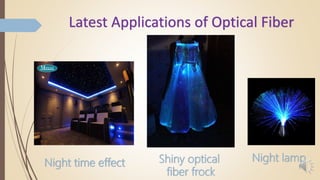 Latest Applications of Optical Fiber
Night time effect Night lampShiny optical
fiber frock
 