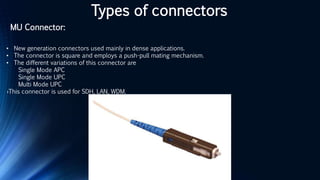 Optical Fiber connectors