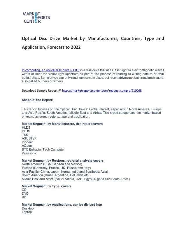 Optical Disc Drive Market Trends Size Share And Forecast