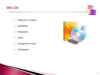 50
1. Production / analysis
2. Calibration
3. Preparation
4. Utility
5. Configuration report
6. Initialization
 
