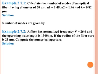 Fiber Optics Math Optical_Fiber - Waveguides- presentaion1 | PPTX