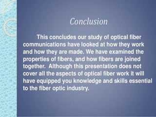 Optical fiber communication
