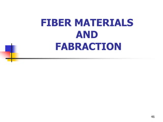 FIBER MATERIALS
AND
FABRACTION
46
 