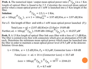 Fiber Optics Math Optical Fiber Communication ECE 7thSemester | PDF