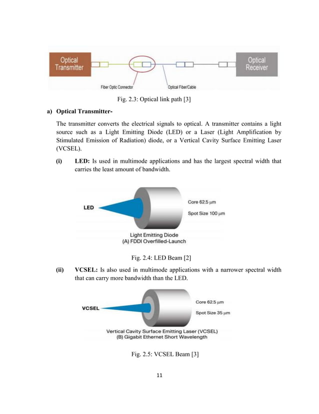 Optical fiber Communication training report