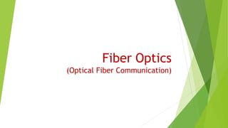 Fiber Optics
(Optical Fiber Communication)
 