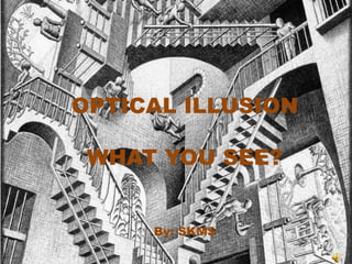 OPTICAL ILLUSION
WHAT YOU SEE?
By: SKMS
 