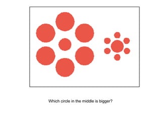 Which circle in the middle is bigger? 
 