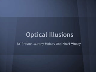 Optical Illusions
BY:Preston Murphy-Mobley And Khari Mincey

 