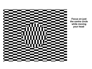 Focus on just the centre circle while moving your head  
