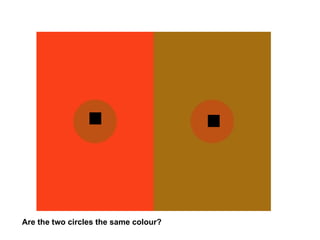 Are the two circles the same colour? 