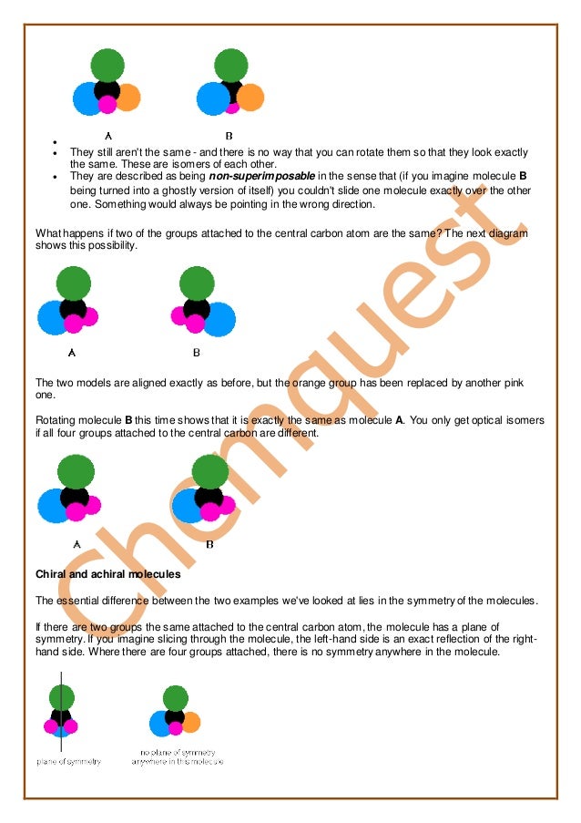 Optical isomerism