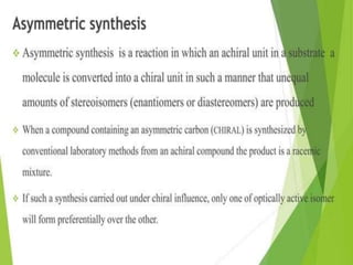 Optical Isomerism (Stereochemistry) BP401T | PPTX