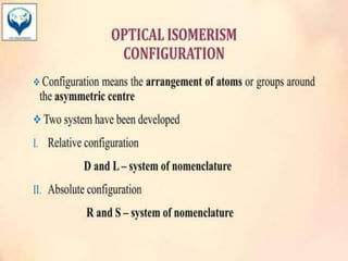 Optical Isomerism (Stereochemistry) BP401T | PPTX