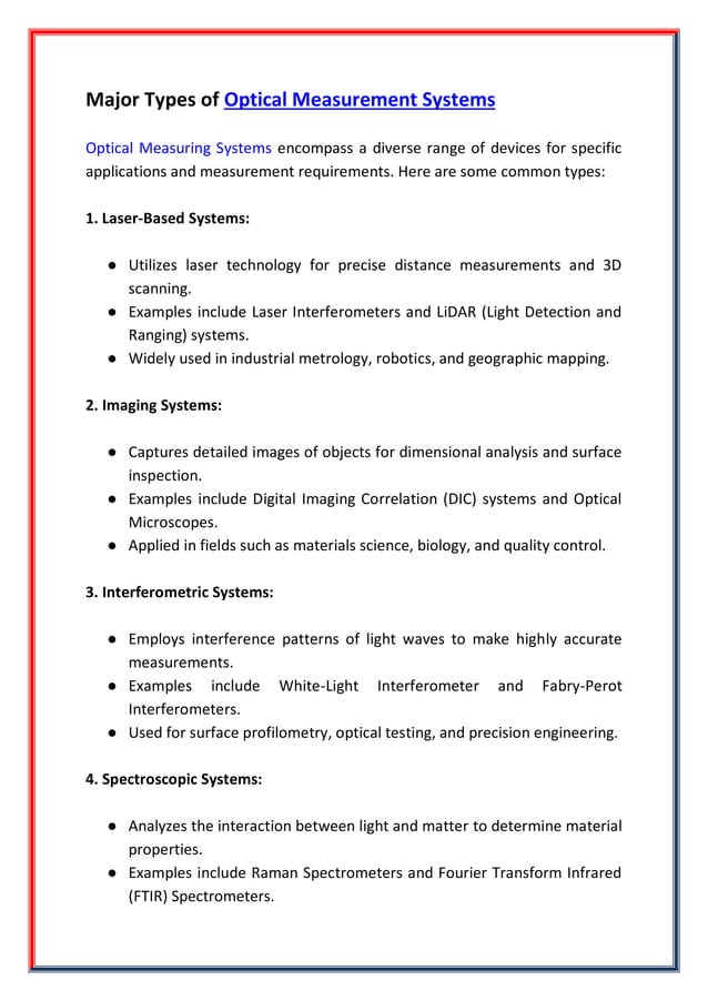 Optical Measurement System Complete Overview - VIEW Micro Metrology ...