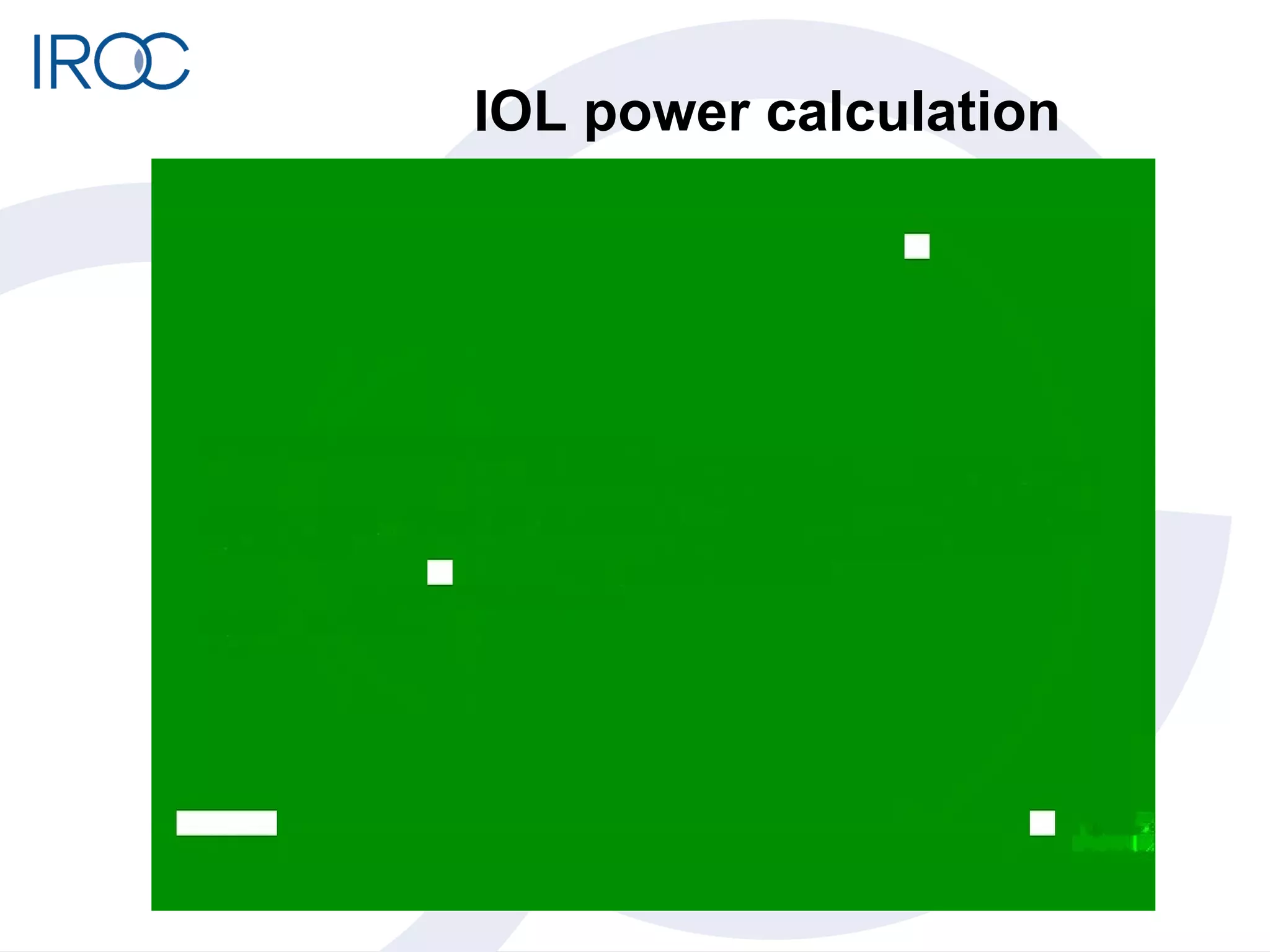 IOL power calculation 