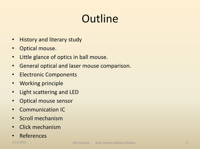 Optical mouse working principle | PPTX | Computer Peripherals | Computing