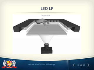 13 of 26Optical Multi-Touch Technology
LED LP
 