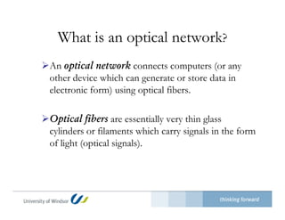 Optical Network Types Optical networks | PDF