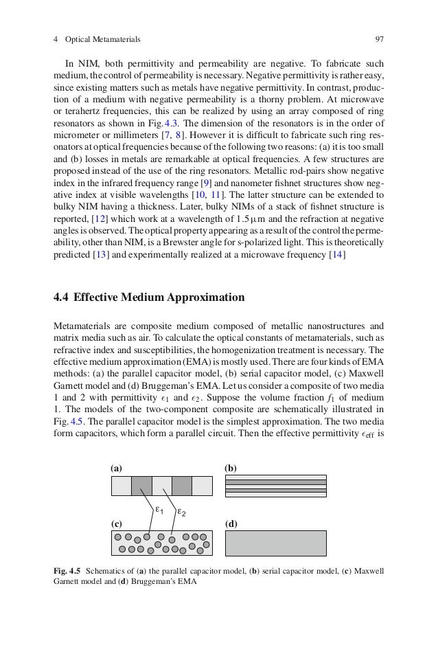 Optical properties of advanced materials
