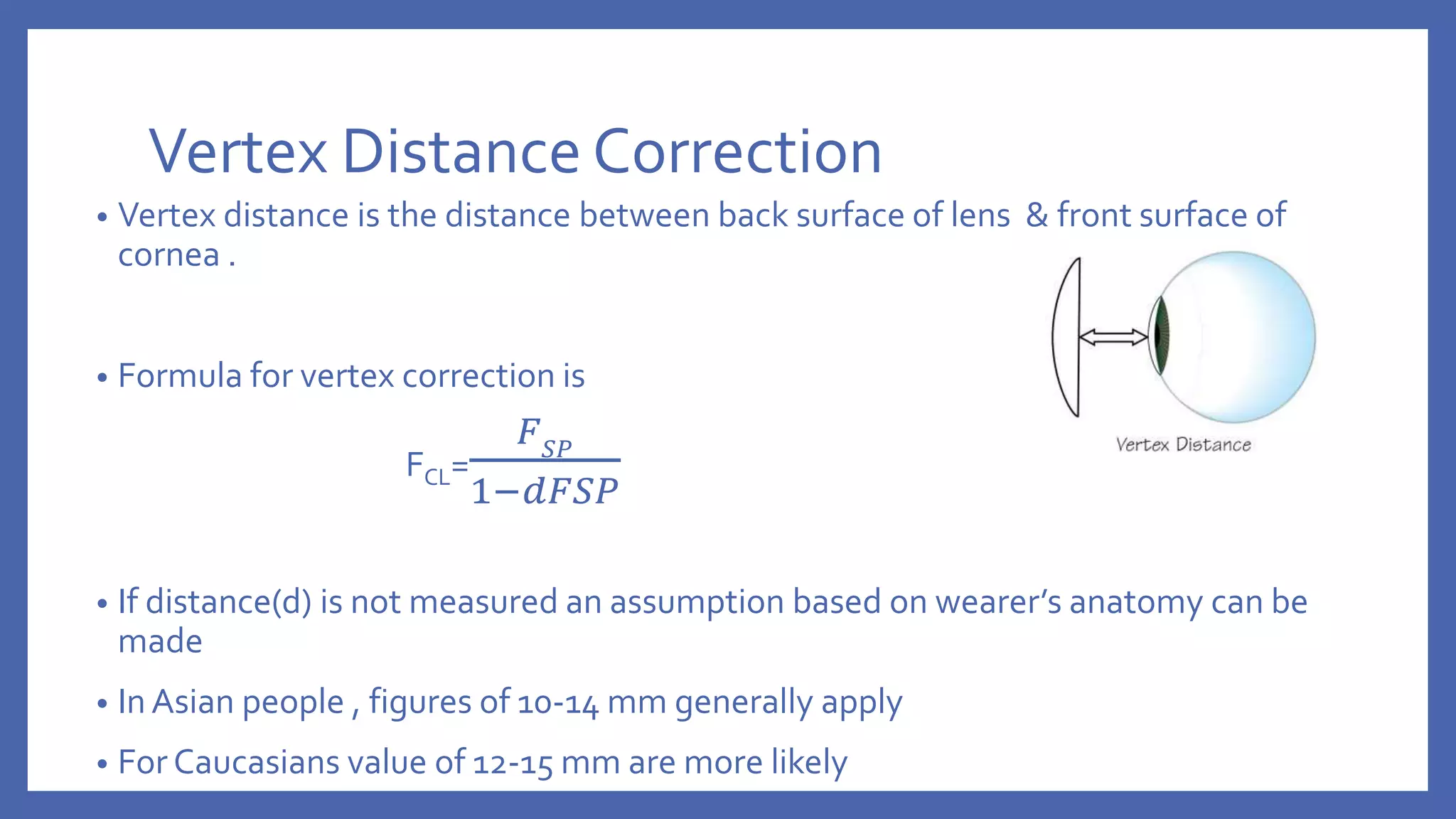 Optics of contact lens | PPTX