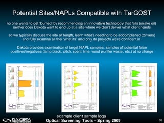 Napcl Tutorial Optical Screening Tools For Characterizing NAPL Source Zones | PPS