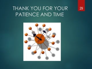 THANK YOU FOR YOUR
PATIENCE AND TIME
29
 