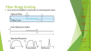 17
Fiber Bragg Grating
 As an external feedback in particular for semiconductor lasers
/35 Conclusion
 