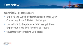 Optimizely for Developers | PDF