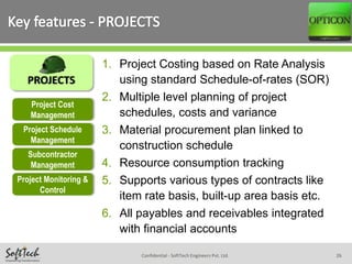 Opticon - Construction ERP Overview presentation | PPSX