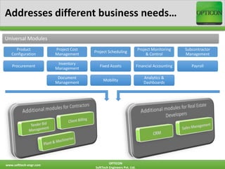 OPTICON™ - Comprehensive Construction ERP | PPTX