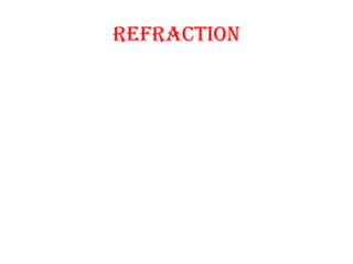 Refraction
 