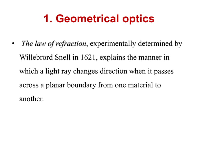 Optics basics concepts | PPTX | 3-D Graphics | Computer Software and ...
