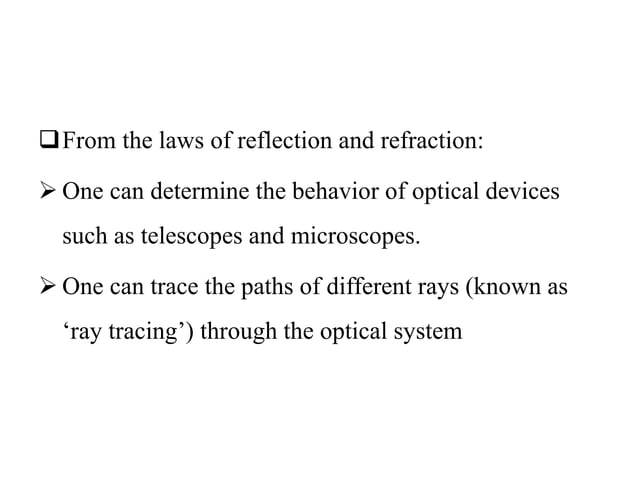 Optics basics concepts | PPTX | 3-D Graphics | Computer Software and ...