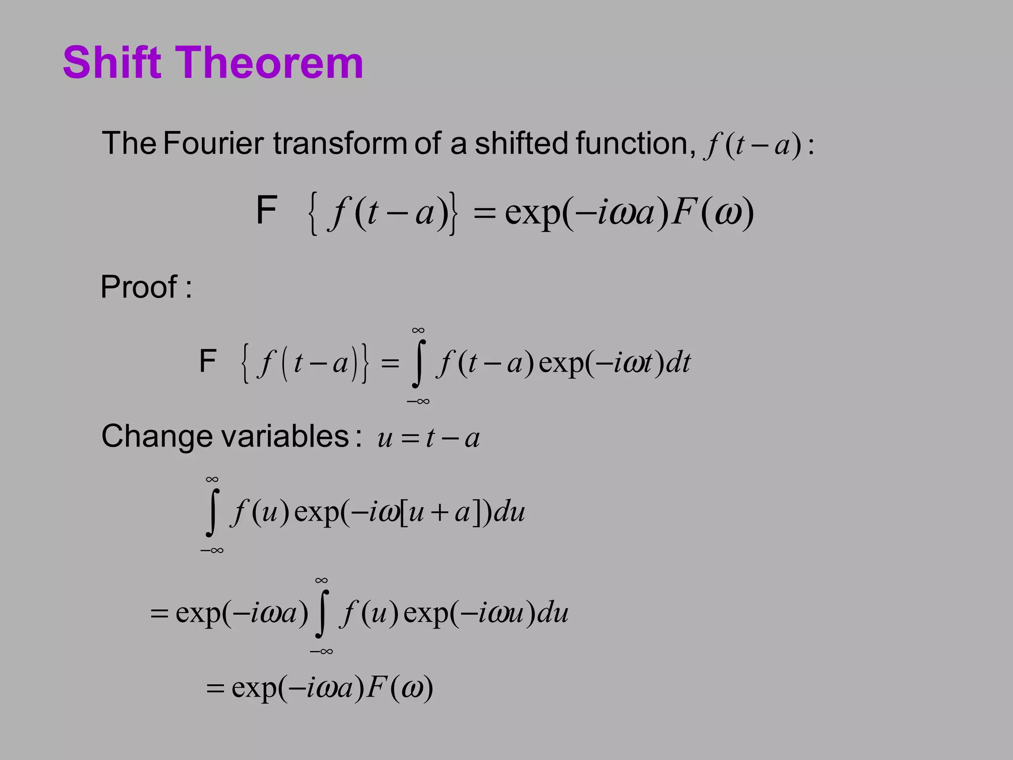 Shift Theorem   