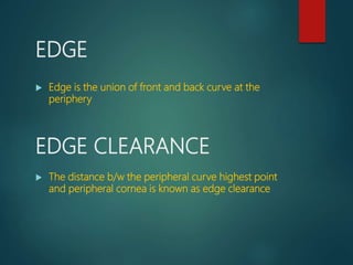 Optics of contact lens and nomenclature copy [repaired] (1) | PPTX