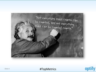 Slide 8   #TopMetrics	
  
 