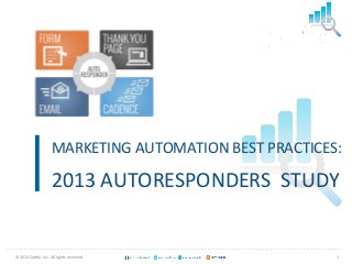 MARKETING	
  AUTOMATION	
  BEST	
  PRACTICES:	
  
                               	
  


                               2013	
  AUTORESPONDERS	
  	
  STUDY	
  


©	
  2013	
  Op)fy,	
  Inc.	
  All	
  rights	
  reserved.	
                   1	
  
 