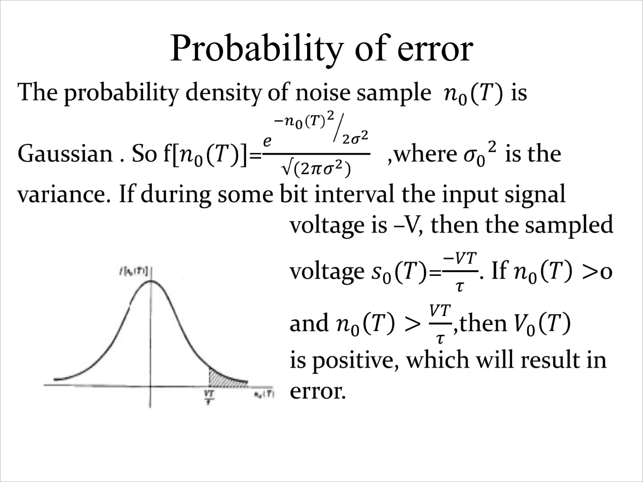 Probability of error