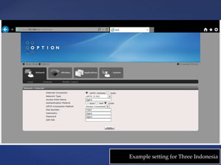 Example setting for Three Indonesia 
 