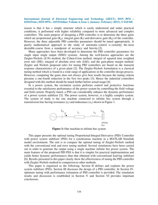 Optimal tuning of pid power system stabilizer in simulink environment | PDF