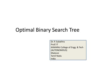 Optimal binary search tree dynamic programming | PDF
