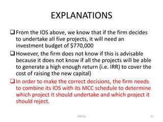 Optimal capital budgeting | PPTX