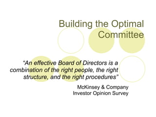 Optimal committee ppt