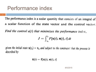 Performance Controller Index Optimal control system | PPTX
