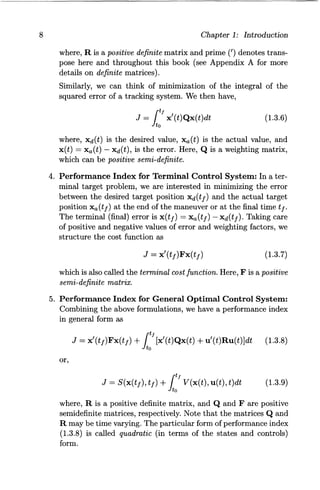 Optimal control systems | PDF