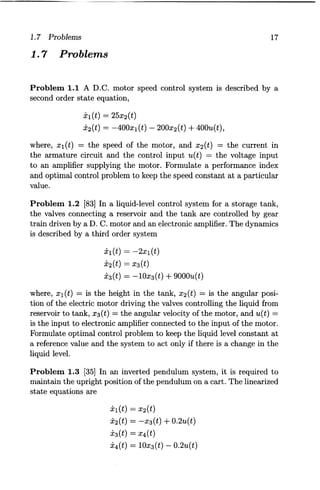 Optimal control systems | PDF
