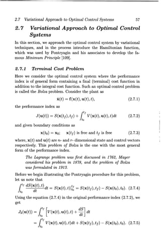 Optimal control systems | PDF